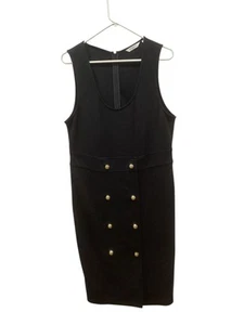 liz claiborne dress xl Ponte Knit Sheath Décolleté Office Black Zip Quality Read - Picture 1 of 10