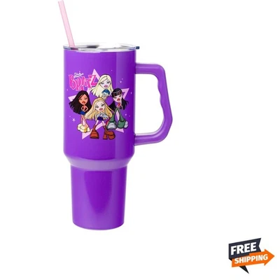 Official Bratz 40oz Stainless Steel Tumbler - Handle & Reusable Straw Included - Image 1 of 4