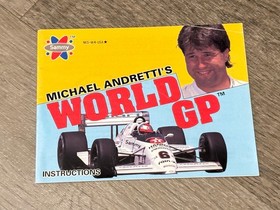 Michael Andretti's World GP Instruction Manual Only Nintendo Nes Authentic