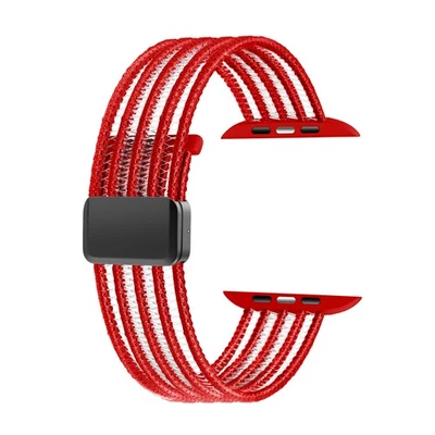 Correa de nailon red para Apple Watch Series 9 8 7 6 5 4 SE Ultra2 44/45/49 mm Foto 1 de 4