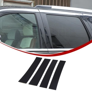 Black B Pillar Posts Door Window Trim Sticker Kit For Cadillac Escalade 2007-14 - Picture 1 of 11