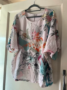 Next ladies pink bird design top size 22 - Picture 1 of 1