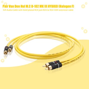 Pair Preffair Hifi Audio Signal Cable W/ Gold Plated RCA Plug Extension RCA Cord - Picture 1 of 14