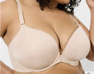 NWT Torrid Womens Perfect T Shirt Front Close Bra 44D Underwire Beige - Picture 1 of 17