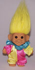 Vintage Happy Birthday Clown Troll Yellow Hair 5" Russ Figure / Doll