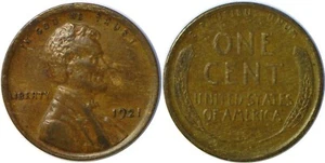 1921 Lincoln Wheat Cent XF - Picture 1 of 3