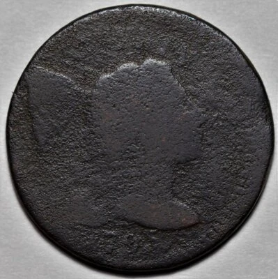 1795 Liberty Cap Large Cent - Plain Edge - Off Center - US 1c Copper Coin - Image 1 of 4