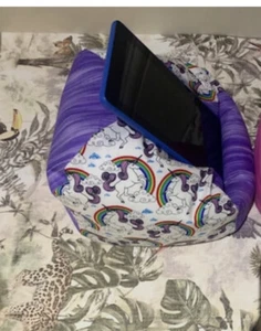 Unicorn iPad Kindle Tablet E Reader Pillow Cushion Holder Nintendo Switch Stand - Picture 1 of 4