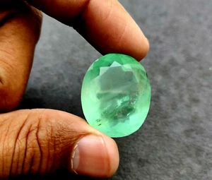 Natural Untreated Fluorite Oval Faceted Loose Gemstone 21x26 MM 75 CT - Picture 1 of 4