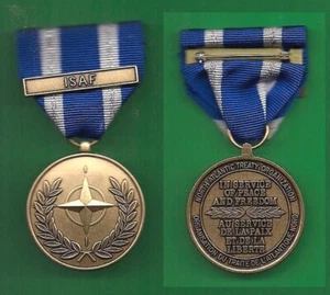 US NATO MEDAL NON ARTICLE 5 AFGHAN SECURITY ASSISTANCE w/ ISAF bar - Picture 1 of 1