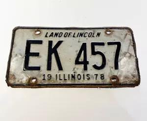 Placa de licencia Land of Lincoln 1979 de Illinois como está - Imagen 1 de 2