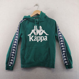 Kappa Mens XS Sweatshirt Logo Longsleeve Pullover Green Blue White Pullover