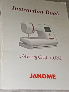 Janome Memory Craft 350e Sewing Machine Instruction Book / Manual - Picture 1 of 3