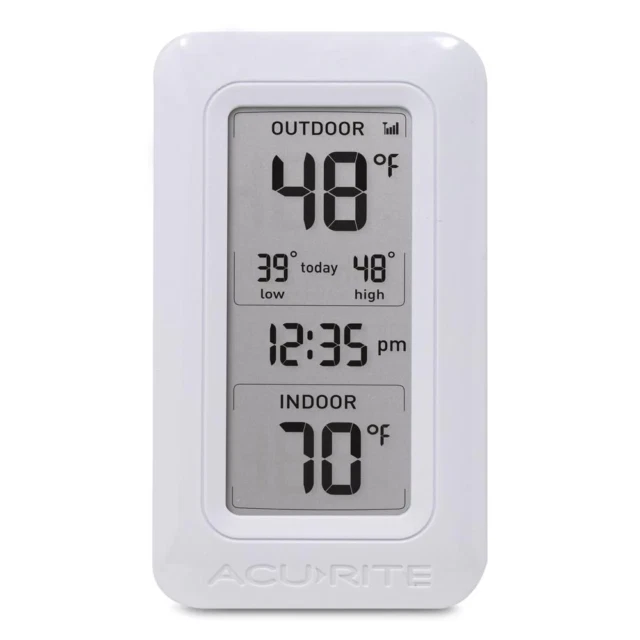 AcuRite Wireless Portable Weather Station Digital Thermometer, White - 00826HD
