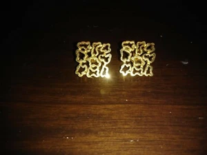 Unbranded Square Hollow Golden Cufflinks - Picture 1 of 2