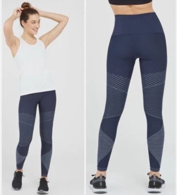 Leggings SPANX Look at Me Now Moto Sin Costuras Indigo Sky Para Mujer Talla S Azul Marino Foto 1 de 4