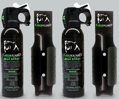 Griz Guard Bear Spray con funda protectora Griz negra paquete de 2 7,9 oz Foto 1 de 3