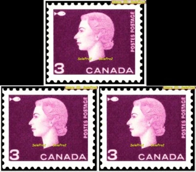 3x CANADA 1963 CANADIAN CENTENNIAL QUEEN ELIZABETH FV FACE 9 CENT MNH STAMP LOT - Image 1 of 2