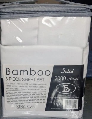 Sábana bambú king size. suave, acogedor, fresco y lavable. serie 2000 Foto 1 de 3