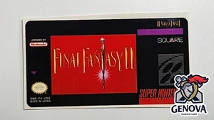 Final Fantasy II/IV Snes Replacement Game Label Sticker Precut - Picture 1 of 1