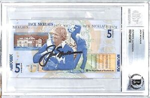 JACK NICKLAUS Signed Auto British Open 5 Pound Note Bank Of Scotland BAS Slabbed