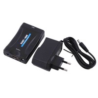 SCART to 1080P HDMI Audio Converter Scaler Box w/USB Cable HDTV HD Monitor