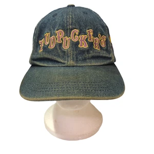 Fudpuckers Mens OS Denim Baseball Cap Embroidered Pelican Logo Adj Hook Loop Hat - Picture 1 of 7