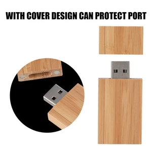 Creative Wooden Block USB 2.0 U Disk USB Flash Drive 8GB NEW - Afbeelding 1 van 12