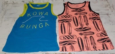 Lote de camisas sin mangas Crazy 8 Kowabunga azul 5-6 Carter's naranja monopatín *S24 Foto 1 de 4