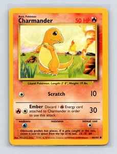 Pokémon TCG Charmander 046/102 Set Base LP Normale - Foto 1 di 2