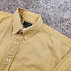 J Crew Vintage Oxford Shirt Size XL Light Yellow Oarsman Men Long Sleeve - Photo 1 sur 5