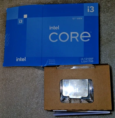 Intel Core i3-12100F Processor Quad-Core 3.3 GHz LGA 1700 Model BX8071512100F - Image 1 of 2