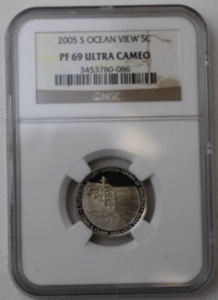 2005 S US Jefferson Nickel 5C Coin NGC PF 69 Ultra Cameo _ Ocean View - Picture 1 of 4