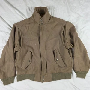 Saks Fifth Avenue Mens Size Large Wool Jacket Brown Full Zip Casual Outerwear - Picture 1 of 9