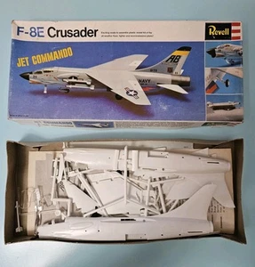 1969 Revell H-255 Jet Commando F-8E Crusader - 1:67 Kit - Nice w/Good Decals - Picture 1 of 12