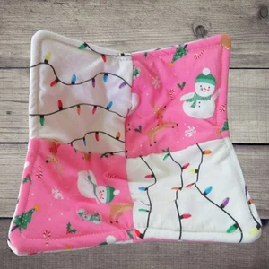 Mikrowellenschüssel Cozy, Patchwork Weihnachten Schneemänner und Lichter, Suppenschüssel Cozy - Bild 1 von 5