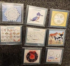 Vintage JANOME MEMORY CARDS Lot Christmas Farm Bird - Picture 1 of 2