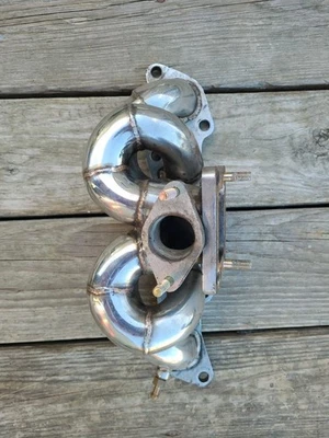 Coletor de escape Datsun Nissan KA24DE turbo montagem superior estilo Ram 240sx corpo rígido  - Imagem 1 de 4