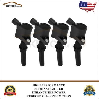 4 Ignition Coils Pack For 2015 2016 2017 2018 2019 Ford E350 Super Duty V10 6.8L - Image 1 of 4
