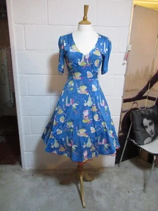 Pretty Lindy Bop Camilla teacup print size 10 dress - Picture 1 of 4