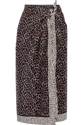 Proenza Schouler  printed cotton and silk-blend COVER UP pareo MAGENTA NEW $600 - Image 1 of 4
