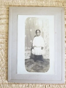 LITTLE GIRL IN WHITE.VTG 8.5" CABINET PHOTO*K14 - Picture 1 of 3