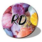 1 x Round Coaster - Letters RD Sea Shells Initial #264101