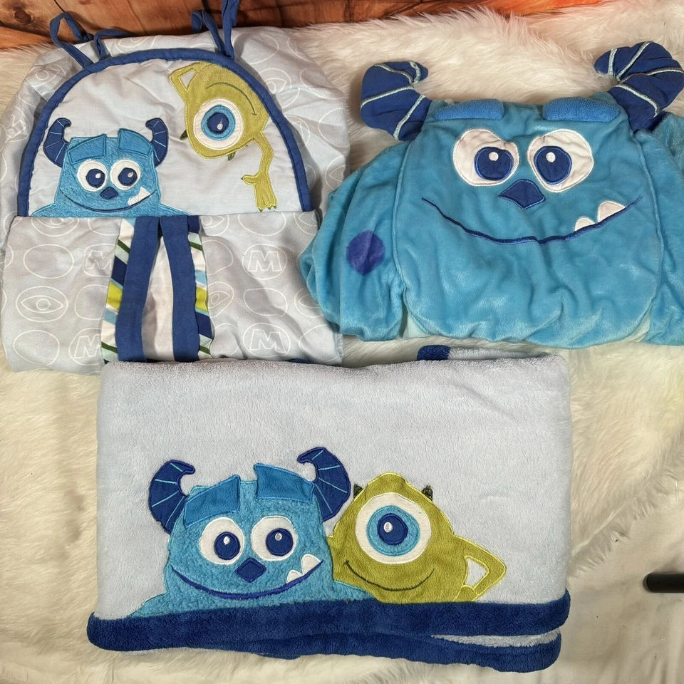 Manta de bebé RARA Disney Baby Monsters Inc + soporte para pañales + cubierta de almohadilla cambiadora Foto 1 de 4