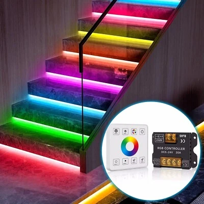RF RGB LED Strip Light Controller Wireless Remote Touch Panel Switch 5V 12V 24V - Image 1 of 4