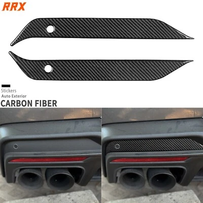 Cubierta de luz de freno de parachoques trasero de fibra de carbono real para Ford Mustang GT 2024-25 Foto 1 de 4