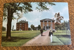 1913 Postcard YMCA Building & Chapin Hall Beloit College Beloit Wisconsin - Picture 1 of 2