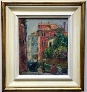 VENICE 2 Pintura al óleo impresionista enmarcada original de David Lloyd Smith - Imagen 1 de 6