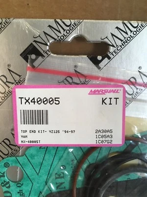 NAMURA TOP END GASKET KIT NX-40005T FOR YAMAHA YZ125 94-97 MOTORCYCLE - Image 1 of 3