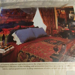 RARO Ralph Lauren Digno Dragón Azul REINA Hoja Plana Nip Hecho en Italia - Imagen 1 de 9